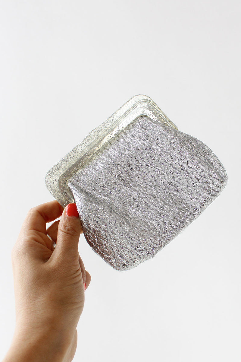 Glitterati Silver Pouch