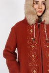 Hudson's Bay Hooded Embroidered Coat M