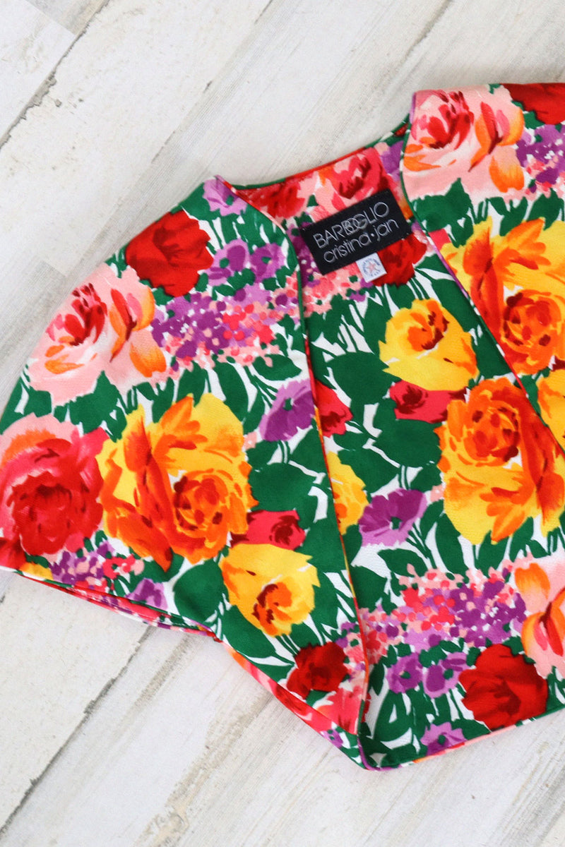 Barboglia Full Floral Shrug Topper XS/S
