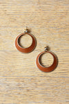 Cinnamon Brass Hoops