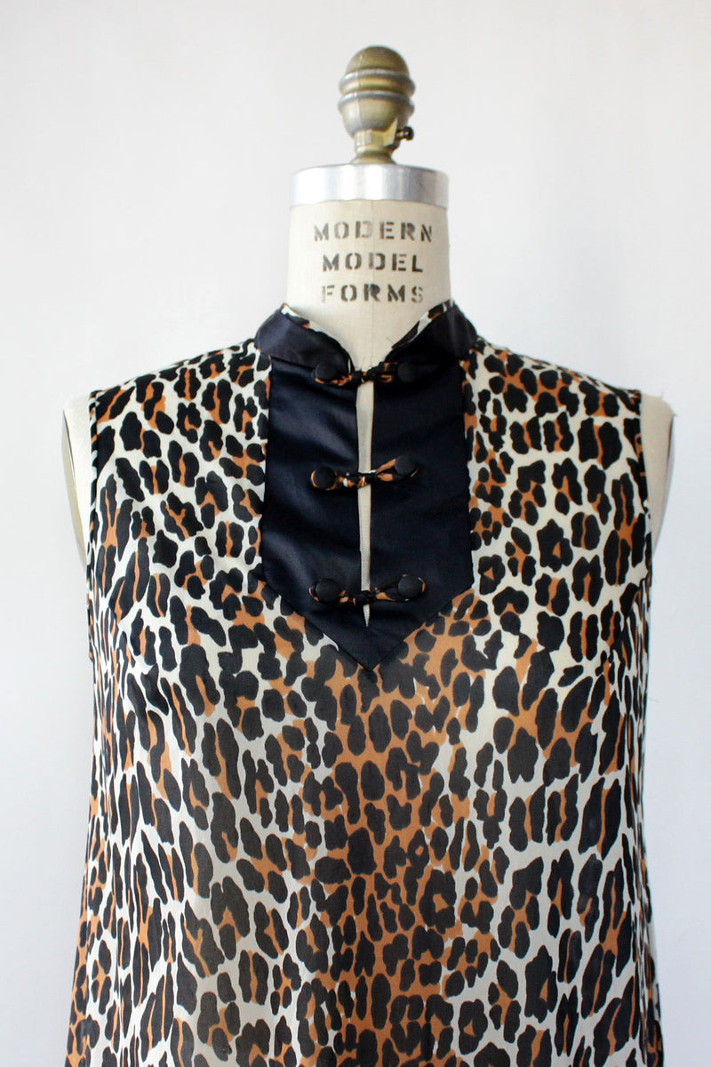 Leopard Mandarin Chemise S/M