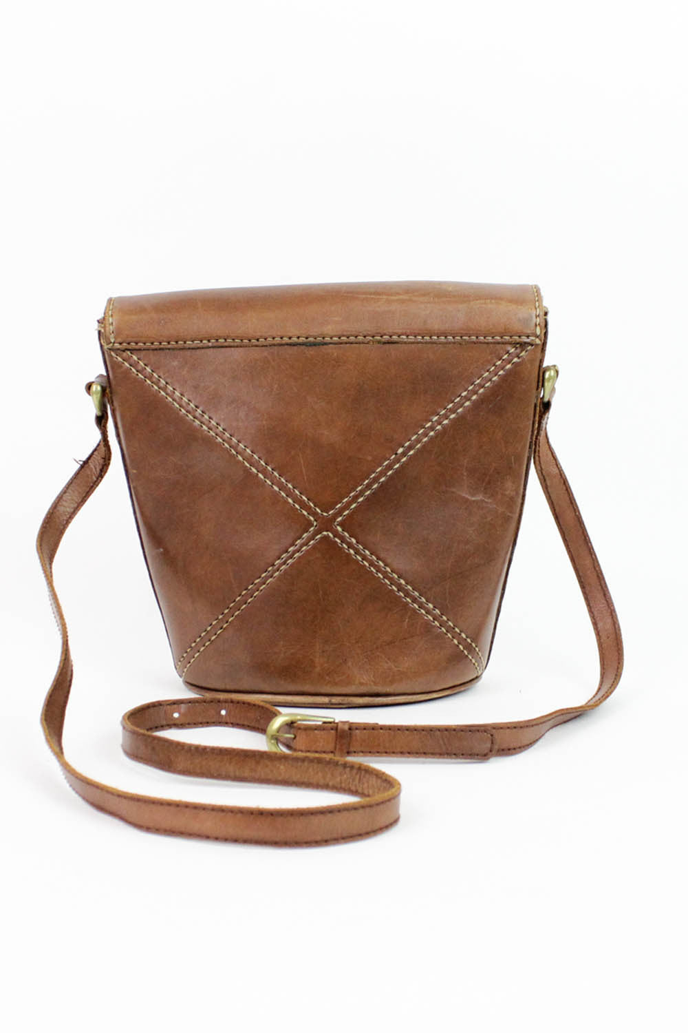vintage brown bucket bags