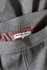 Saint Laurent Rive Gauche Charcoal Skirt M