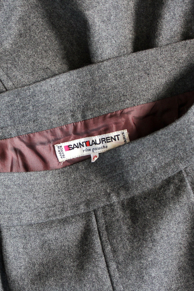 Saint Laurent Rive Gauche Charcoal Skirt M