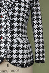 Saks Graphic Houndstooth Jacket S