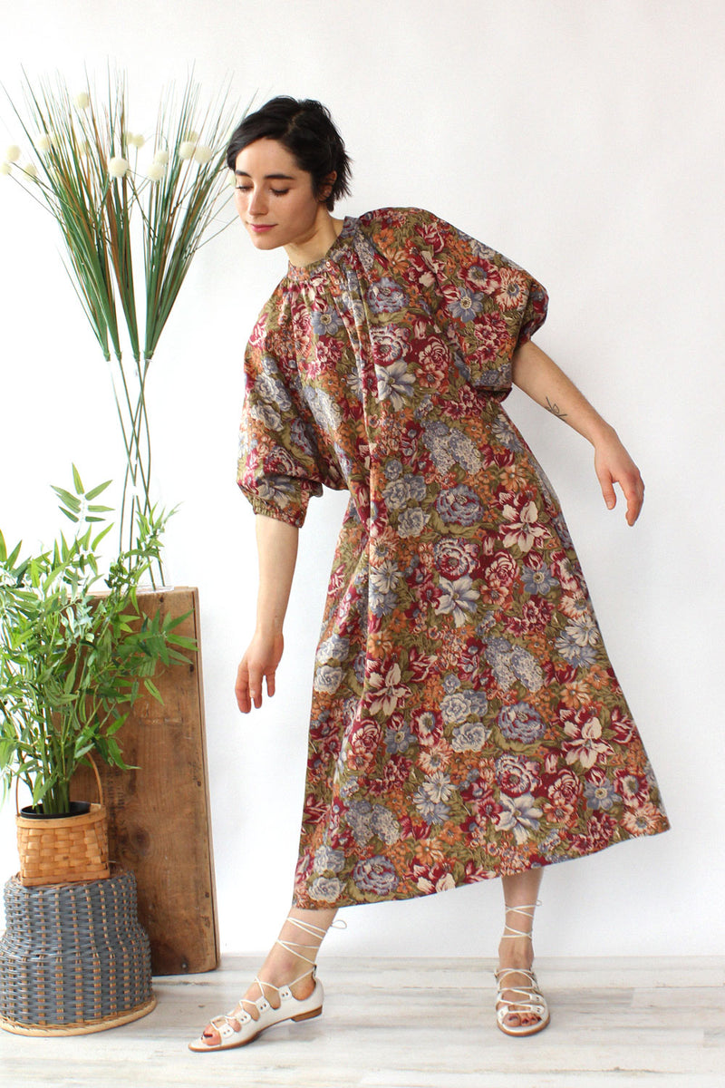 Antiqued Rose Smock Dress XS-M