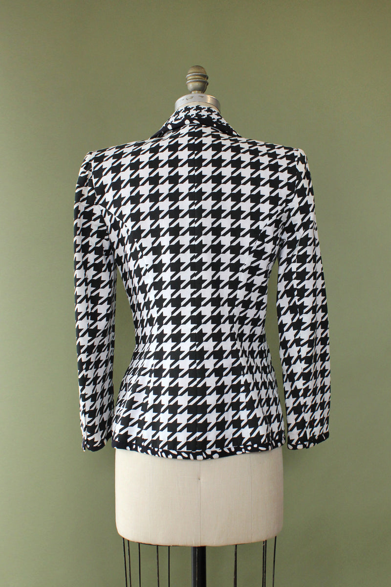Saks Graphic Houndstooth Jacket S