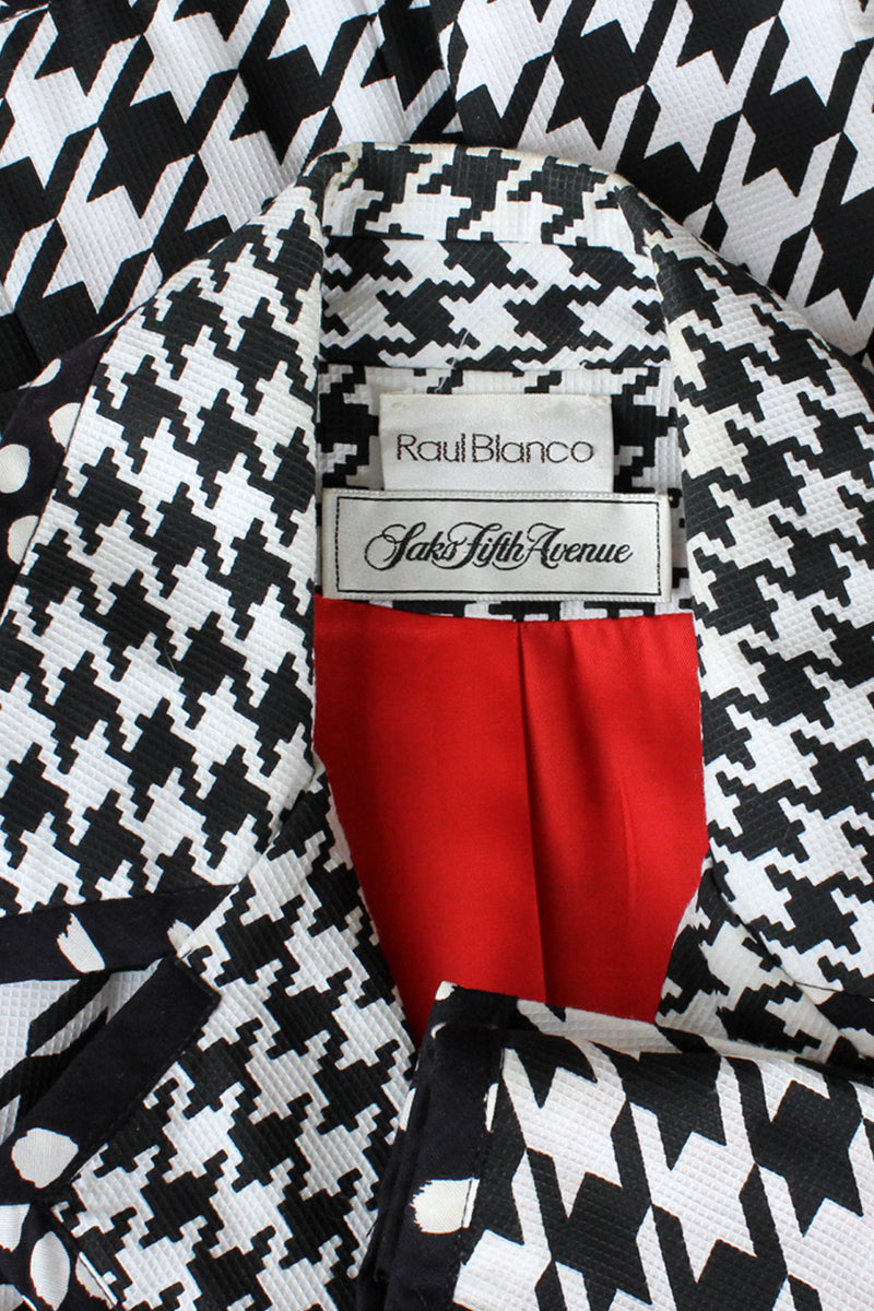 Saks Graphic Houndstooth Jacket S