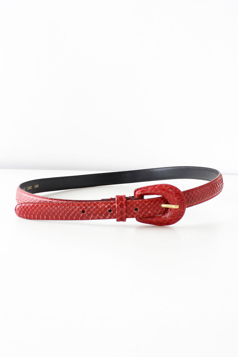 Brick Snakeskin Belt