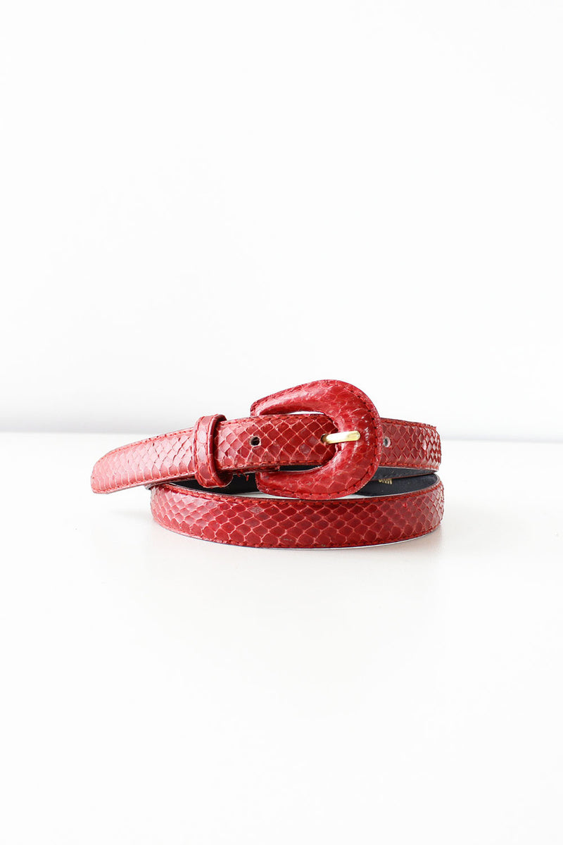 Brick Snakeskin Belt
