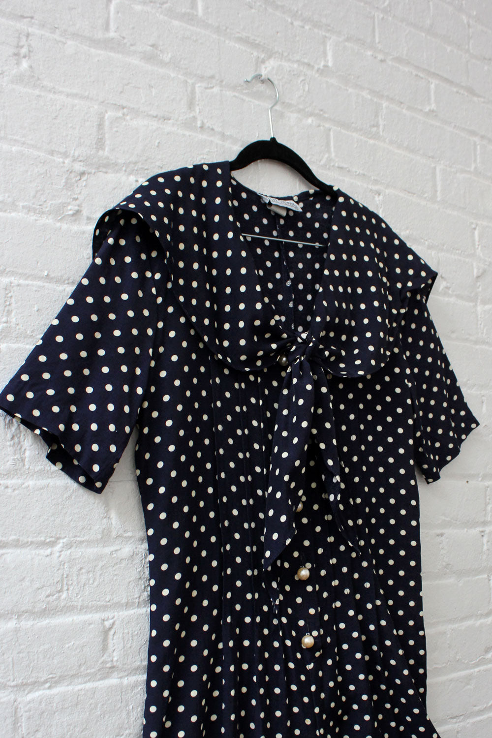 Navy Polka Dot Jumpsuit S/M
