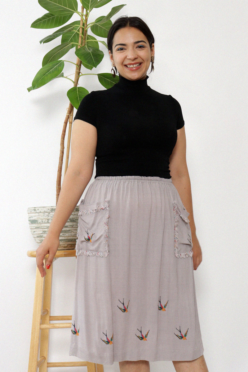 Soft Birds Skirt Set M/L