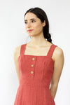 Rust Red 70s Jumper Dress S/M