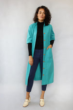 Serbin Teal Duster Shirtdress S/M