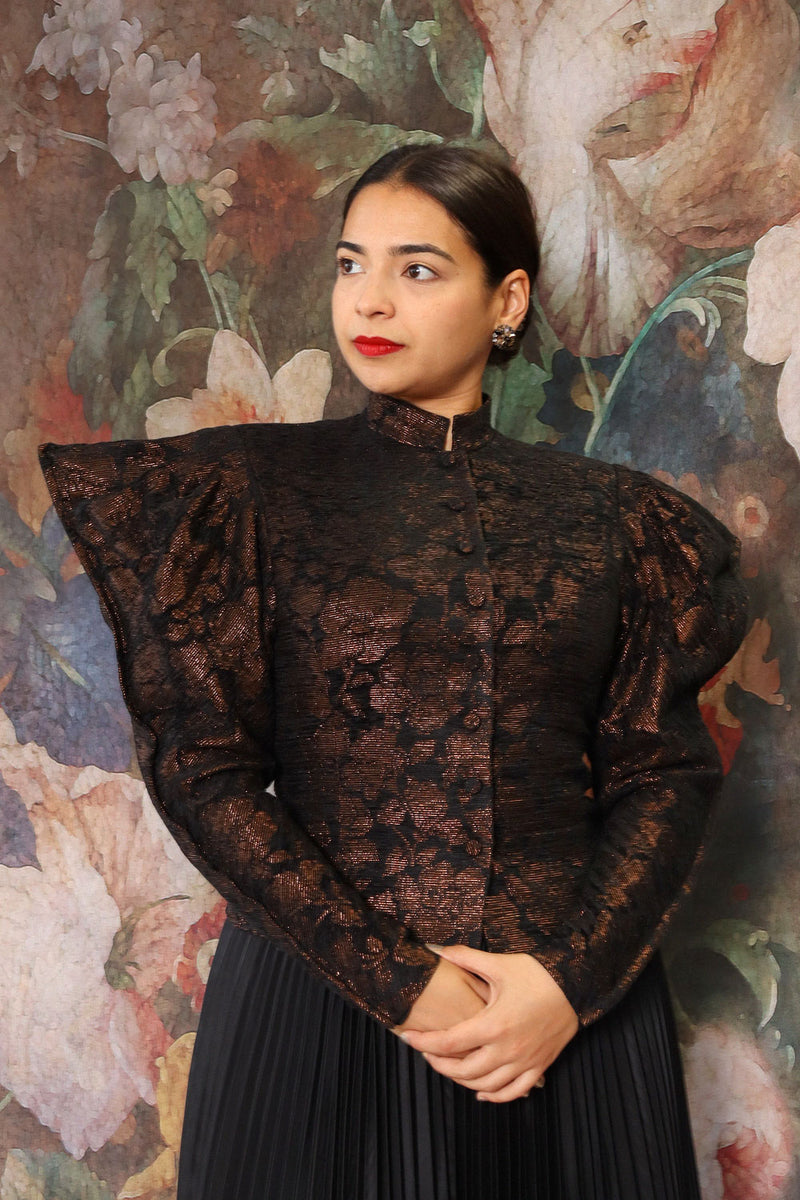 Hanae Mori Brocade Wing Jacket M