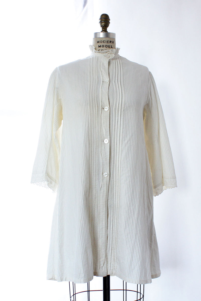 Pintucked 1920s Duster Dress