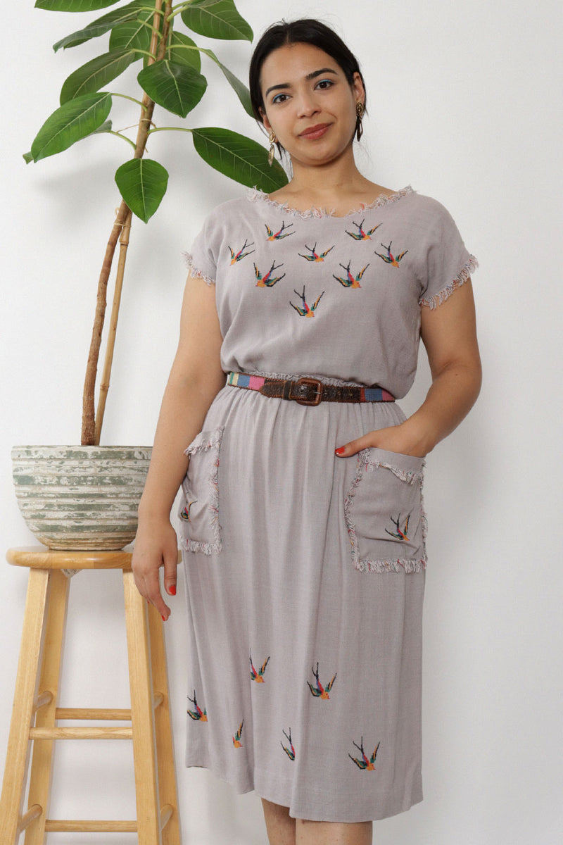 Soft Birds Skirt Set M/L