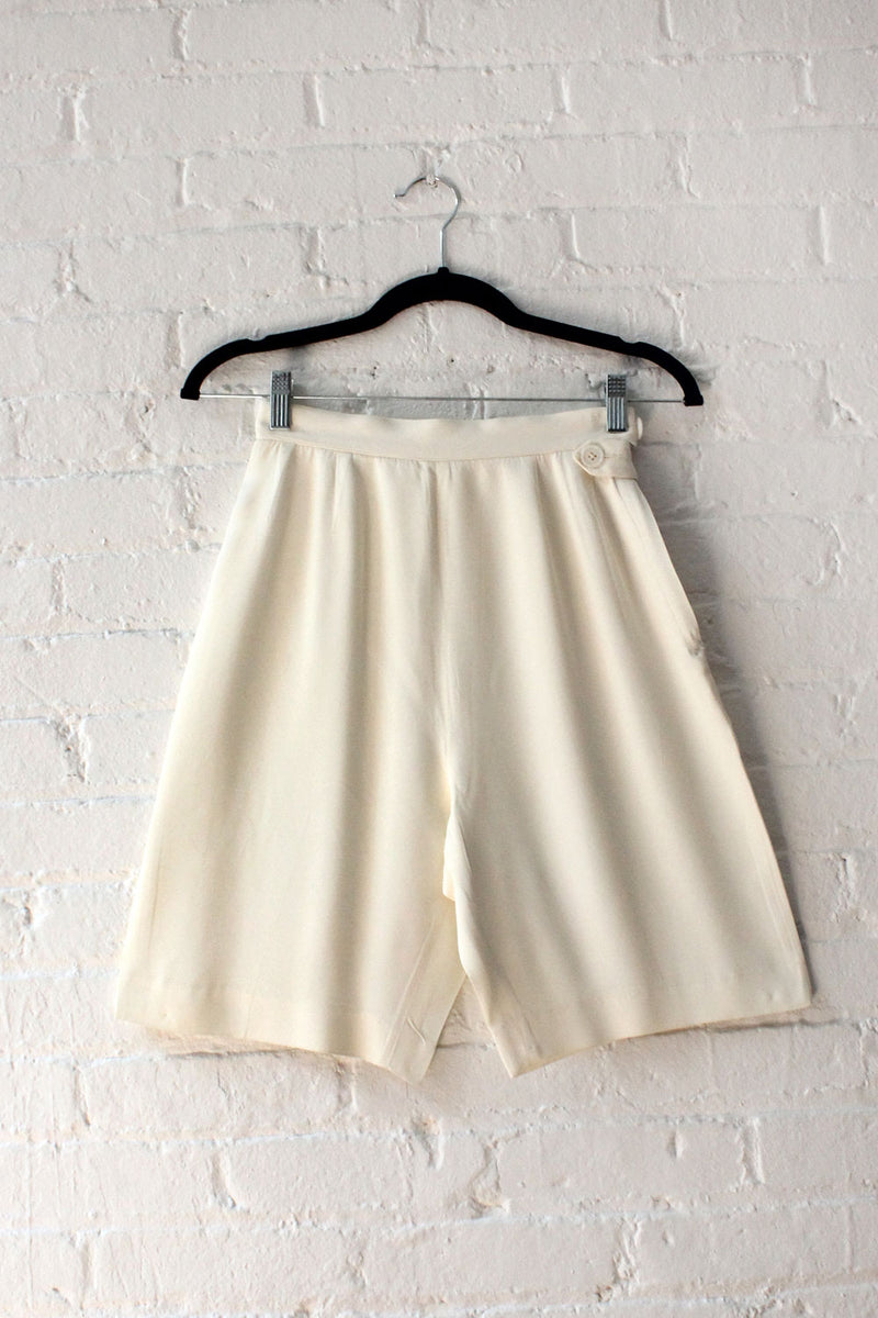 Evan Picone Ivory Twill Shorts XS