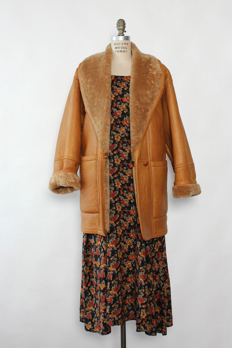 Honey Shearling Coat XS-S/M