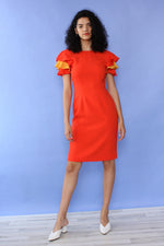 Flamenco Ruffle Sleeve Dress M