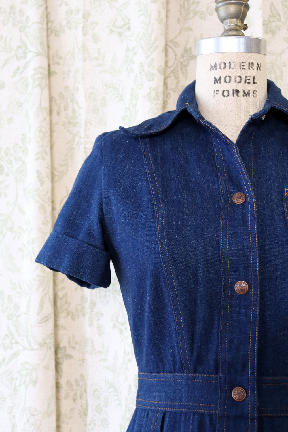 Dark Denim 70s Shirtdress S