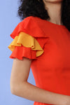 Flamenco Ruffle Sleeve Dress M