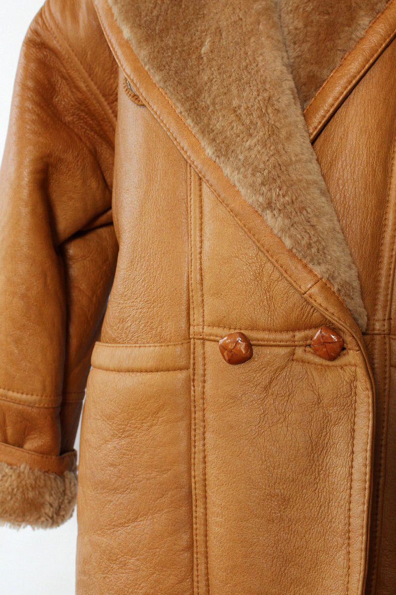 Honey Shearling Coat XS-S/M