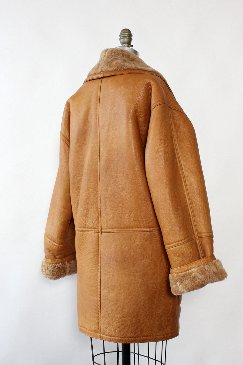 Honey Shearling Coat XS-S/M