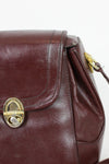 cordovan leather bag detail
