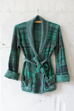 Green Space Dye 70s Cardigan XS/S
