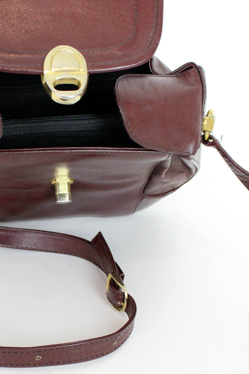 Cordovan Leather Crossbody Bag