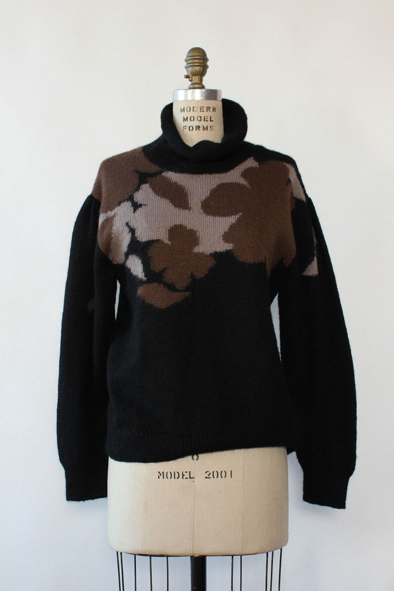 Hanae Mori Rolled Collar Slouch Sweater S-L