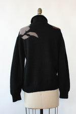 Hanae Mori Rolled Collar Slouch Sweater S-L