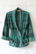 Green Space Dye 70s Cardigan XS/S