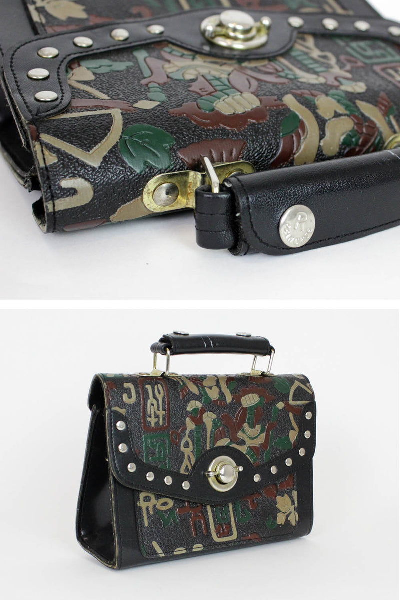 vintage studded leather bag