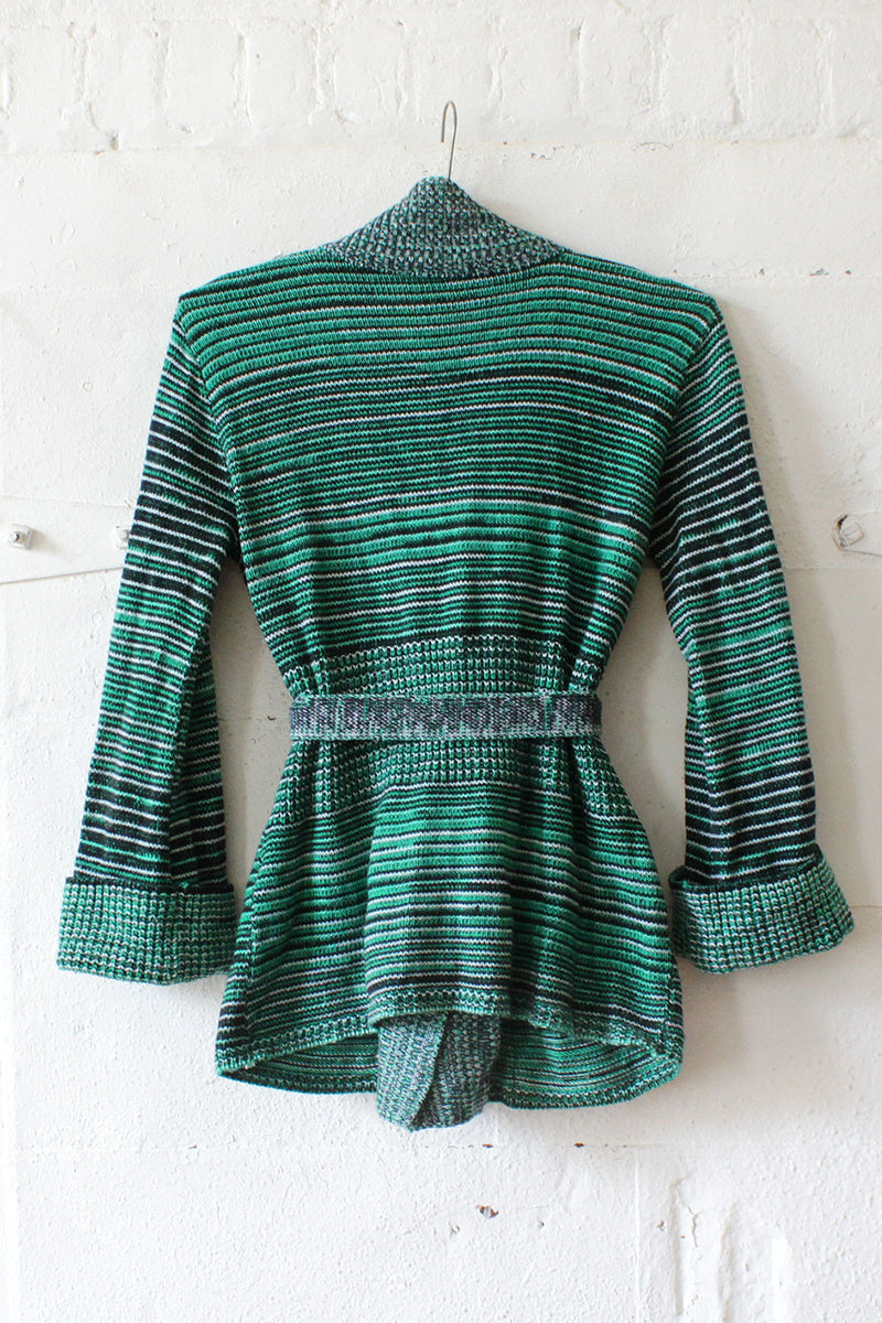 Green Space Dye 70s Cardigan XS/S