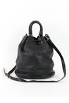 Furla Black Leather Drawstring Bucket Bag