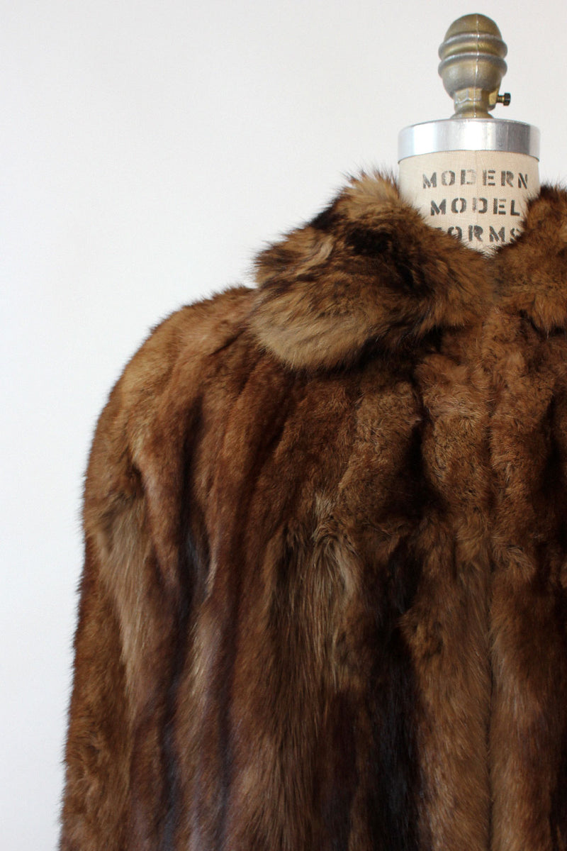 Muskrat Fur Cape S/M