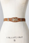 Georgia Leather Brass Statement Belt