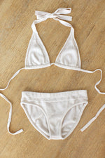 Ivory Knit 1970s Bikini S
