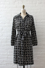 Buckle Print Knit Dress M/L
