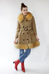 Penny Plaid Shearling Trim Coat S/M