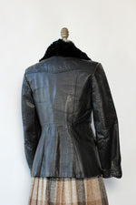 Jet Fur Collar Leather Jacket S/M