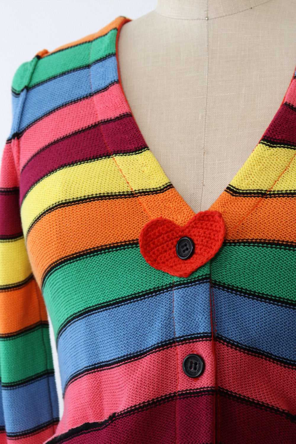 Sonia Rykiel Rainbow Heart Cardigan XS/S