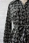 Buckle Print Knit Dress M/L