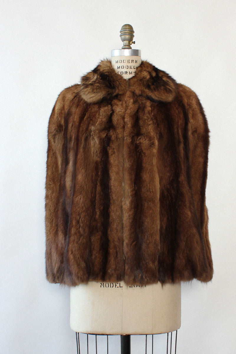 Muskrat Fur Cape S/M