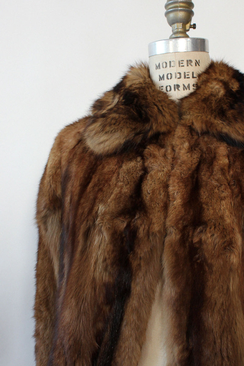 Muskrat Fur Cape S/M