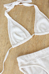 Ivory Knit 1970s Bikini S