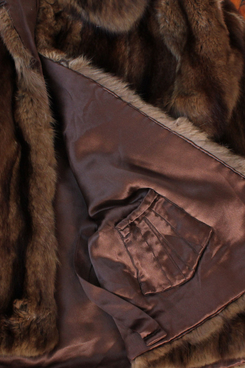 Muskrat Fur Cape S/M