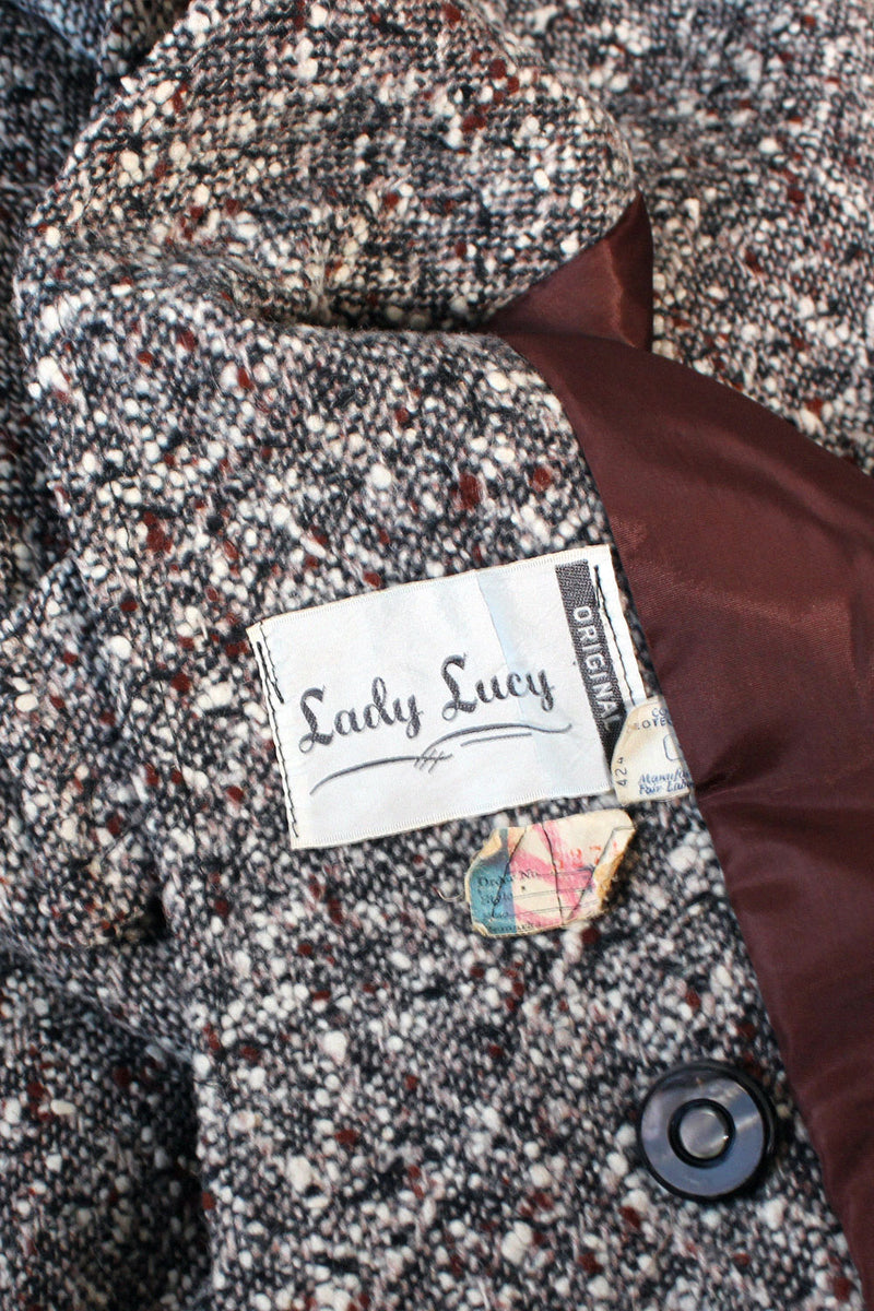 Lucy Fur Collar Tweed Coat M/L